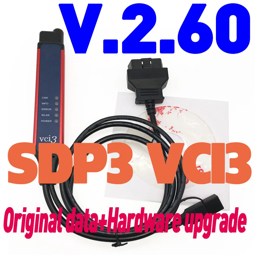 Large Cable V2.60 Quality A+ Scanner foxdiag Truck Diagnosis Update for SDP3 VCI3 OBDII Scanner for Scania VCI-3 Heavy Duty TOOL