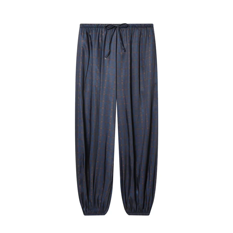 سراويل نسائية عالية الشارع منقوشة منتفخة غير رسمية لخريف وشتاء 2025 مجموعة جديدة سراويل عصرية #3