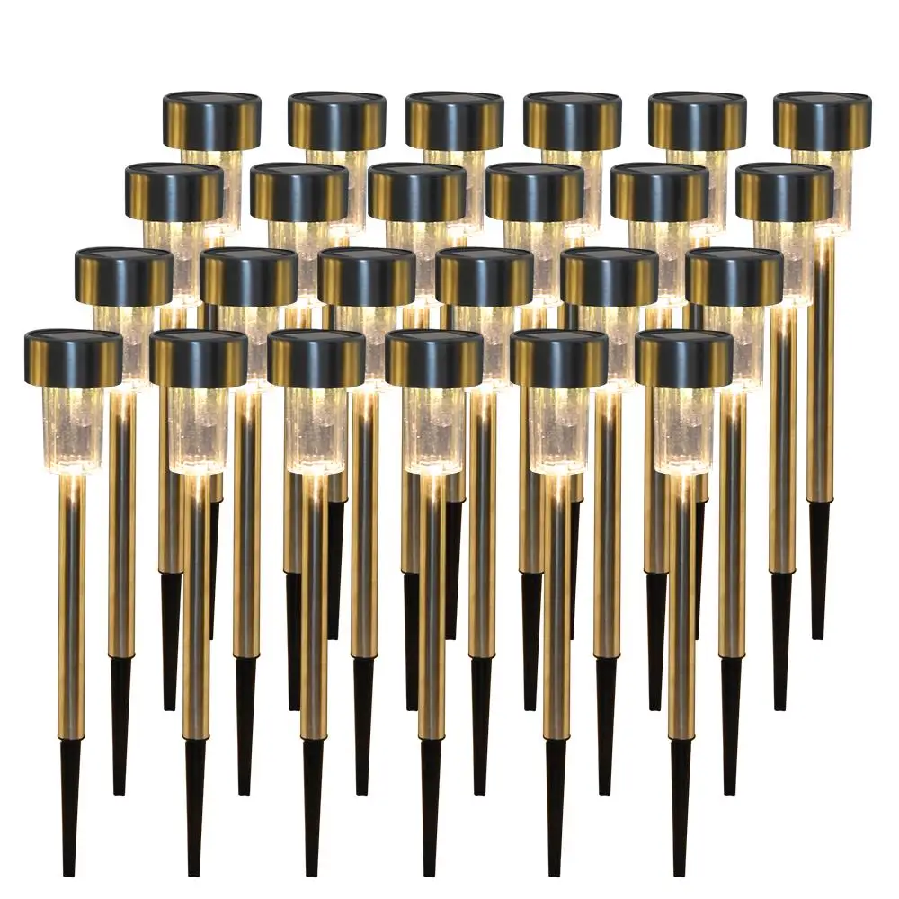 

24pcs 5W Bright Solar Lawn Lights with Warm White Lampshades - Outdoor Garden Lighting