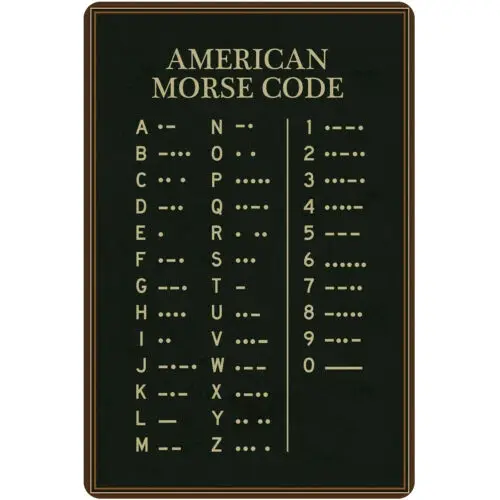 Vintage Retro Metal Sign-American Morse Code Art-Wall Decoration Metal Poster sign