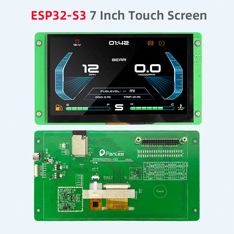 ESP32 Development Boad 7 Inch Capacitive Touch 800x480 Display ESP32-S3R8 MCU Optional RS485 Audio for Smart Home Dashboard