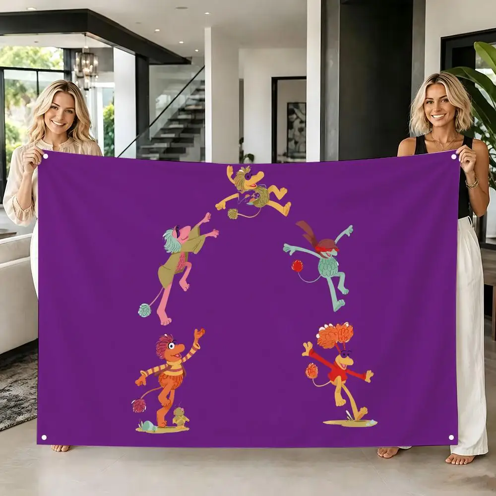 Fantasy Cartoon F-Fraggle Rock Home Decor Flags Tapestry Creative Pattern Photo Living Room Wall Art Party Outdoor Decor