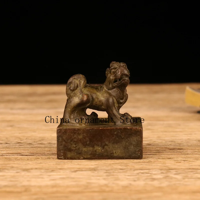 Antique-style alloy Pi Xiu seal ornament, made to resemble an item from the seventh year of the Jian’an era, for antique collect