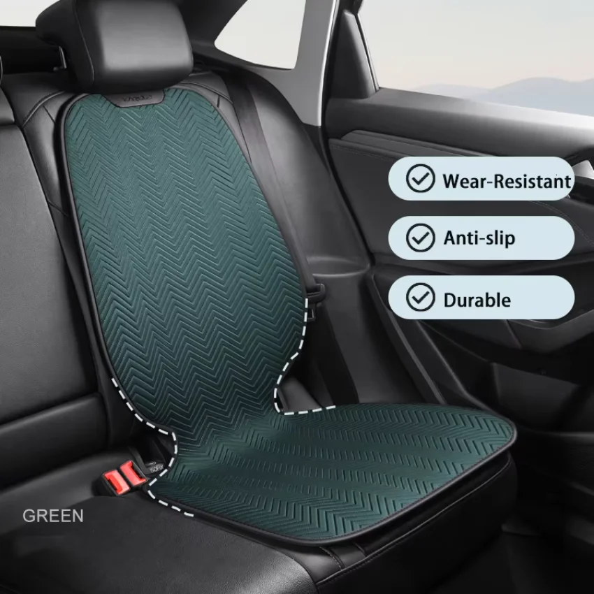 Car Seat Safety Protector Leather Pad for Kids Baby Pets Universal Rear Seat Cushion Child Protective Mat With Storage Net Cover