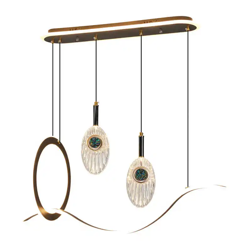 Nordic Home Decor LED Chandelier Lamp Dining Living Kitchen Coffee Room Lustre Modern Hanging Ceiling Light Fixture Indoor Light