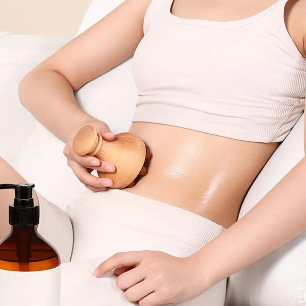 

12 Beads Wooden Mushroom Massager Anti Cellulite Eliminate Local Fat Acupoint Meridian Brush Portable Anti-static Gua Sha Brush