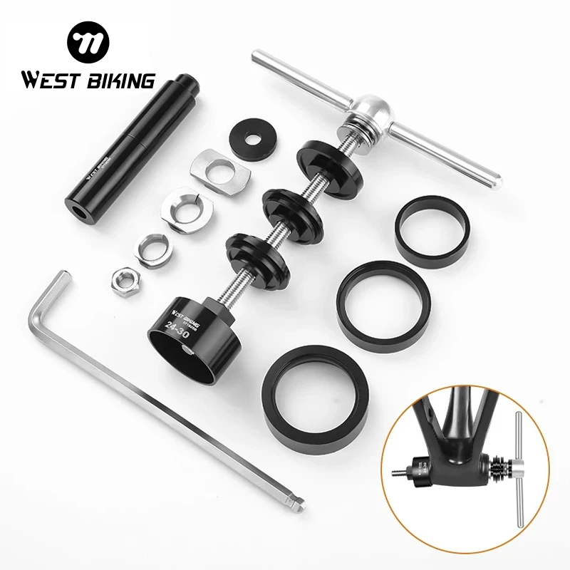 

WEST BIKING Bicycle Bottom Bracket Press-in Tool Road Bike BB Disassembly Installation 24mm 30mm BB86 BB30 BB92 PF30 Repair Kit