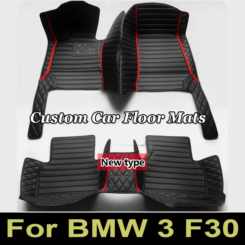 Car Floor Mats For BMW 3 F30 325i 330i 320i 318i Five Doors 2013 2014 15 16 17 18 19 Foot Pads Carpet Cover Interior Accessories