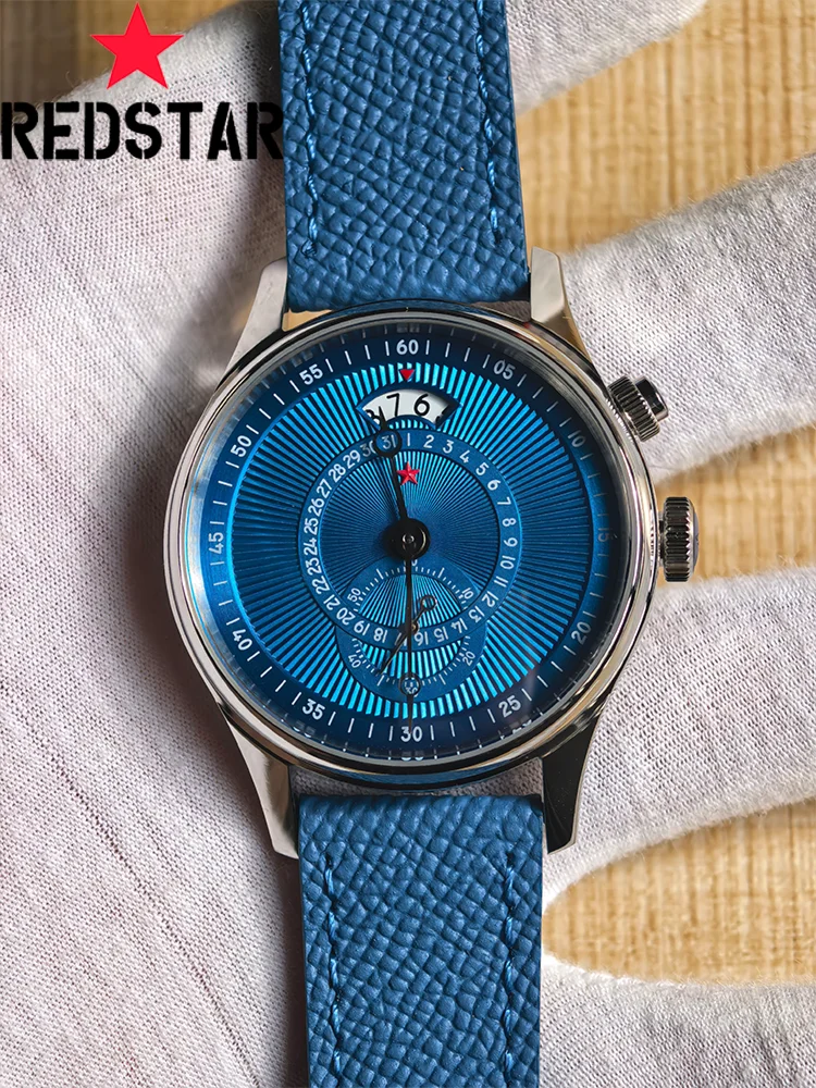 RED STAR 40mm New Pilot Watch Retro1963 Automatic Mechanial Wristwatch Sapphire Calendar Watches for Seagull ST1716 Movementr me