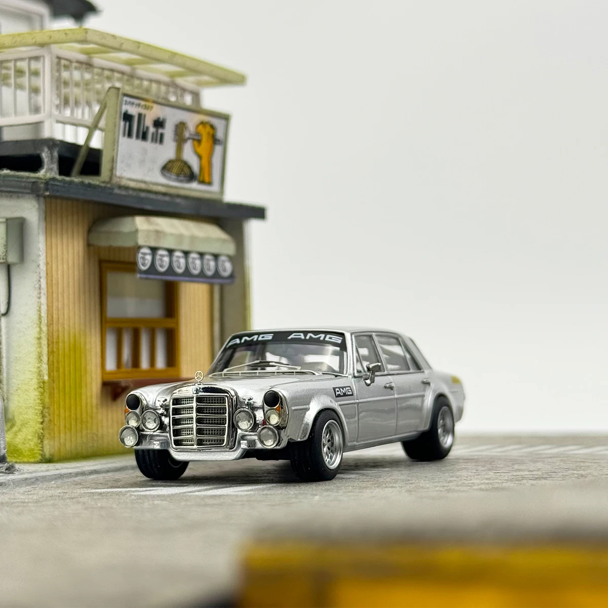 Liberty64 1/64 Mercedes Benz 300SEL AMG W109 Silver Alloy Toy Motor Vehicle Diecast Metal Model Gifts