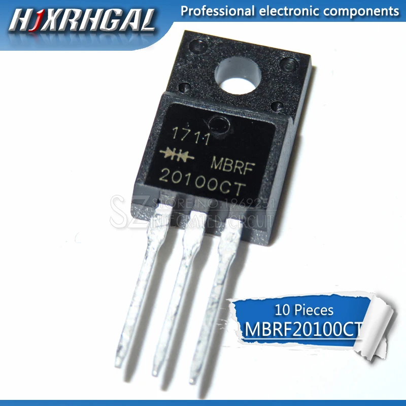 10pcs MBRF20100CT TO-220F MBR20100CT TO220F 20100CT