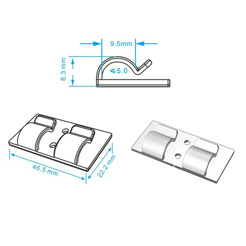 50PCS Hooks for Outdoor String Light Clips, Heavy Duty String Light Hooks Clips Waterproof UV-Resistant, Durable Clips-Grocery