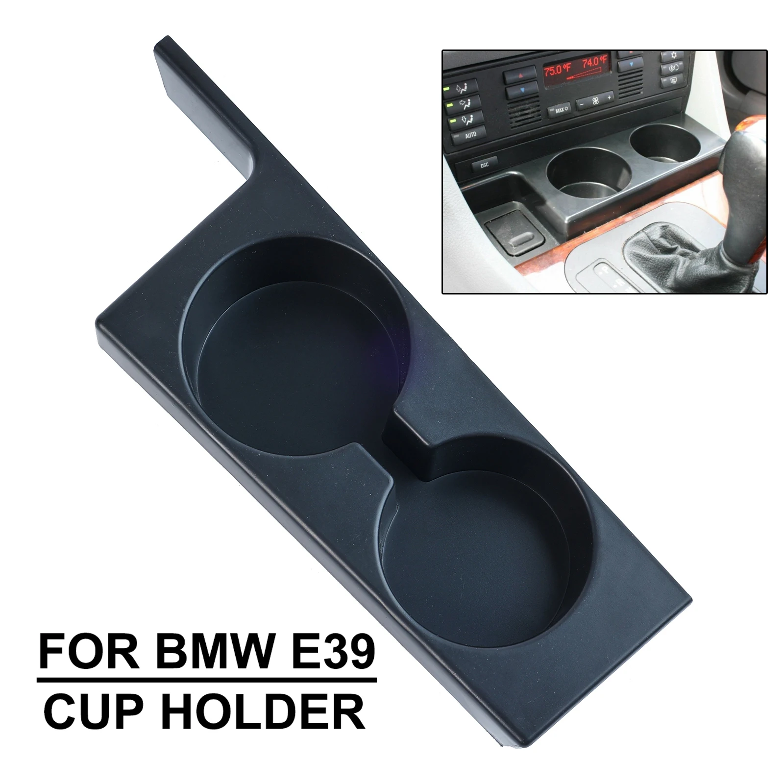 Front Cup Holder Center Console Cover For BMW E39 5-Series 528i 525i 530i 540i M5 1997 1998 1999 2000 2001 2002 2003 Accessories