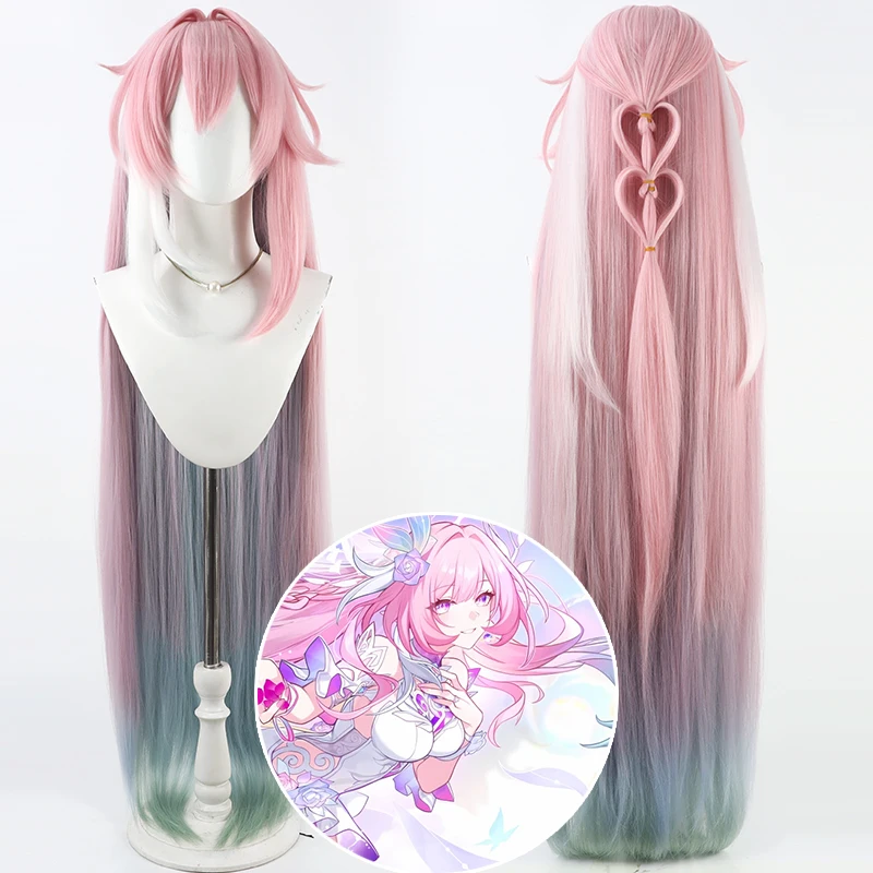 Anime Honkai Star Rail Cyrene Cosplay Pruik Lang Roze Blauw Haar Nieuwe Huid Elysia Amforeus Halloween Party Props Voor Vrouwen Meisjes