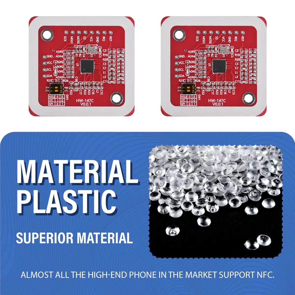 

Модуль беспроводной связи HowAA87 10PCS PN532 NFC RFID V3, комплект для пользователя, режим чтения/записи, считыватель карт IC S50, антенна PCB, I2C IIC SPI HSU