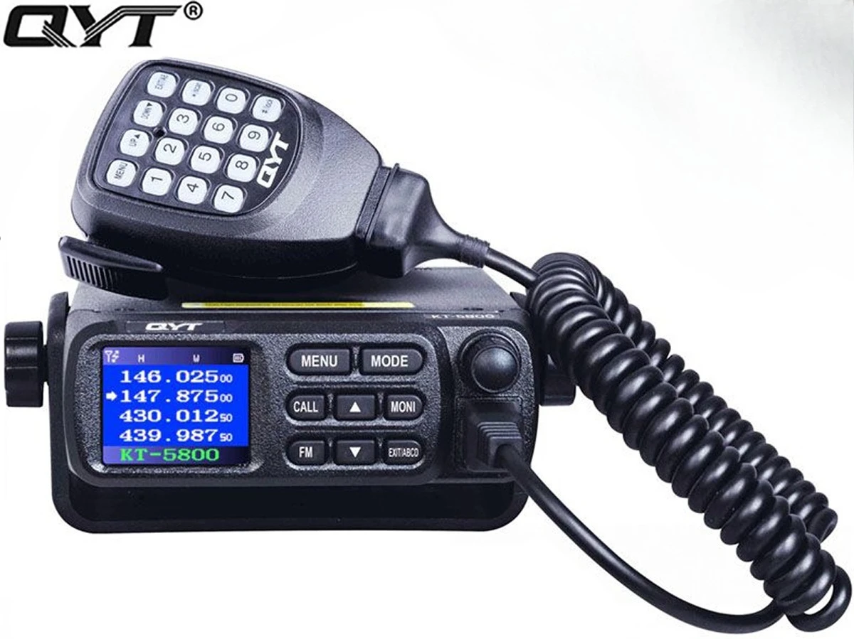 QYT KT-5800 Car Radio Single/Dual Band Mobile Radio Scrambler Standby 12V/24V Working Voltage FM Single Dual band Transceiver