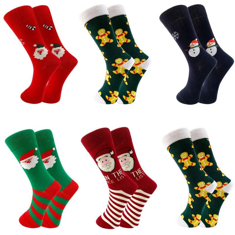 

Women Christmas Socks Funny Xmas Santa Claus Tree Snowflake Elk Snow Cotton Tube Crew Happy Sock Men New Year Funny Sokken