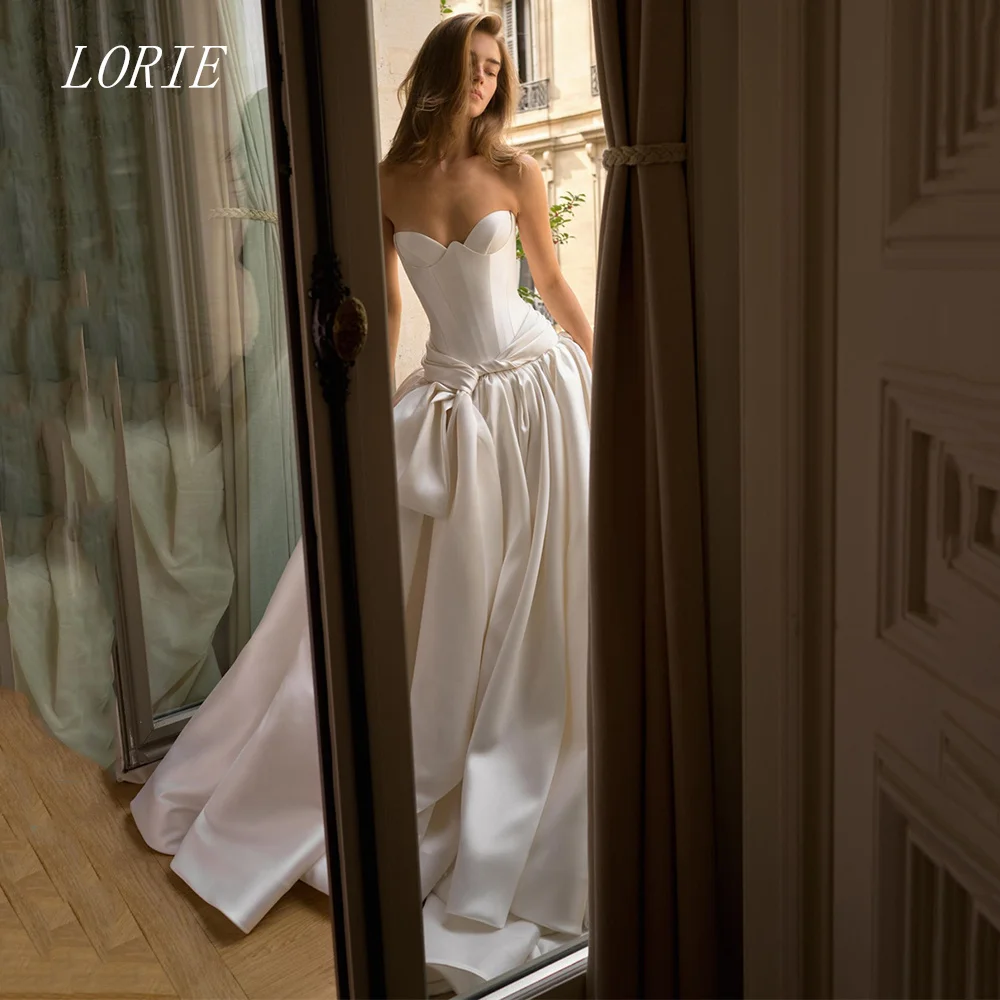 LORIE Luxury A Line Civil Wedding Dress Sweetheart Bridal Dresses Tiered Party Engagement Wedding Gown Customized 2027