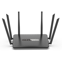 Available WIFI Router Gigabit Wireless Router 2.4G/5G Dual Band WiFi Router with 6 Antennas WiFi Repeater Signal Amplifier-Black
