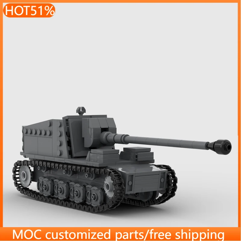 453 PCS Military Tank Model Sturer V2 MOC Customize Modular Building Block Creative Design Educational DIY Toy Christmas Gift