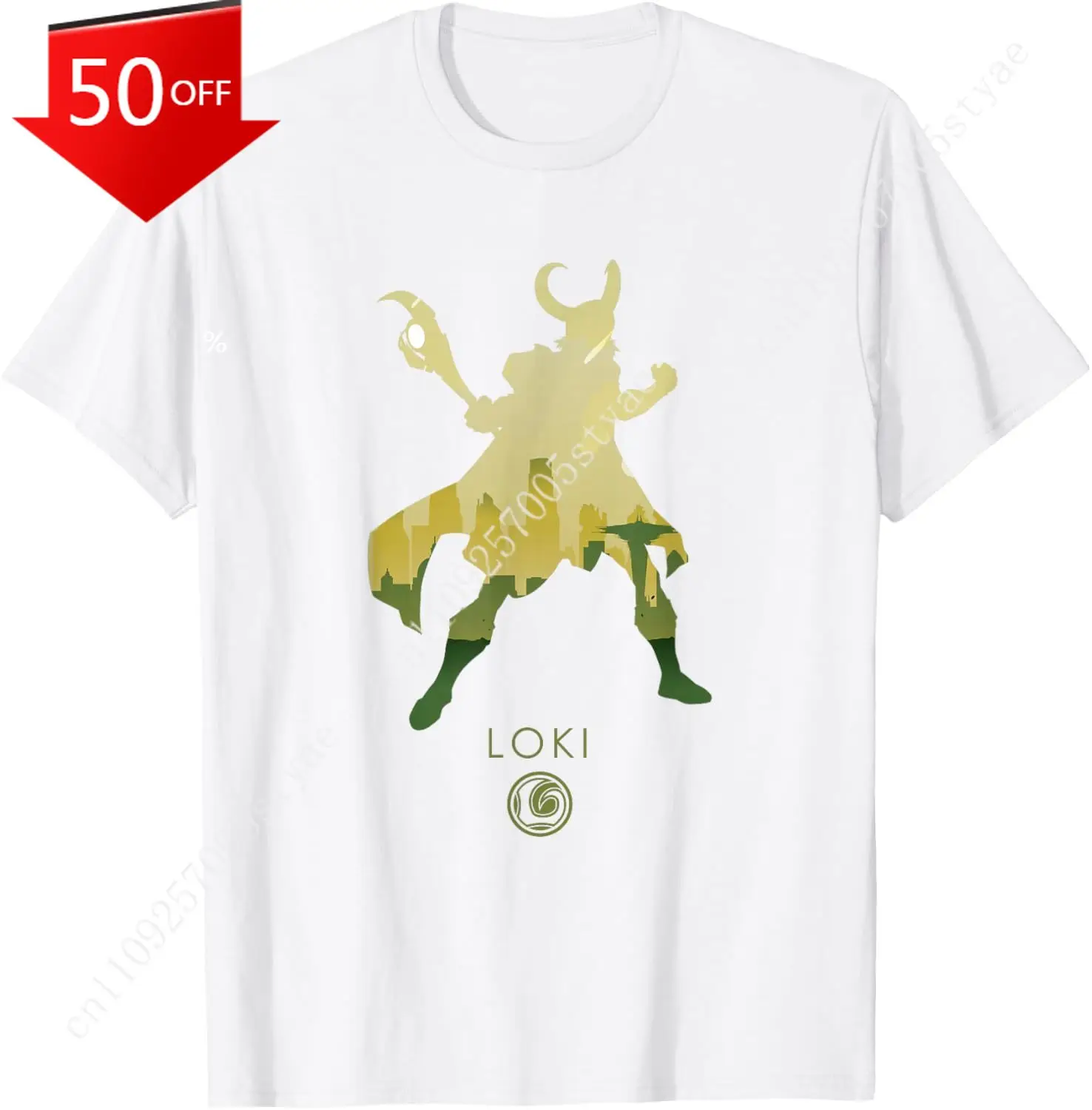 

Футболка с силуэтом Локи, Бога проказ, от Marvel, легкая, с коротким рукавом, для мужчин и женщин