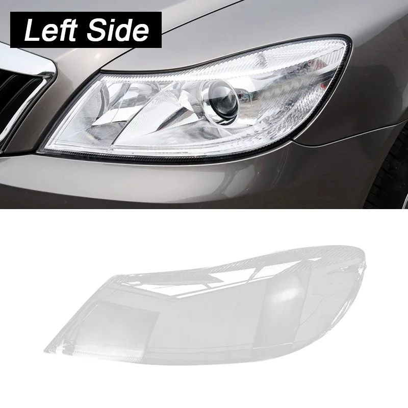 for Skoda Octavia 2010-2014 Car Front Left Side Headlight Clear Lens Cover Head Light Lamp Lampshade Shell