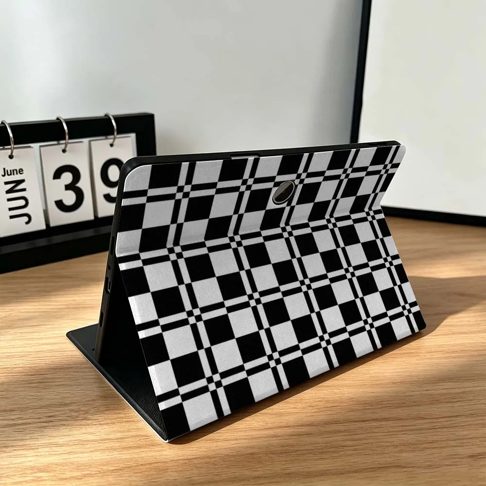 Black White Checker Pattern For OPPO VIVO IQOO OnePlus Realme Infinix Pad Pro 13 12.1 11.61 11.4 11 inch Tablet Case Gift