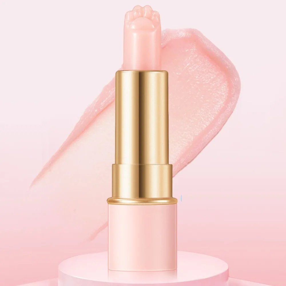 Bálsamo labial con diseño de pata de gato, cambio de temperatura, Color, hidratante, hidratación duradera para reparar labios secos y agrietados, uso diario