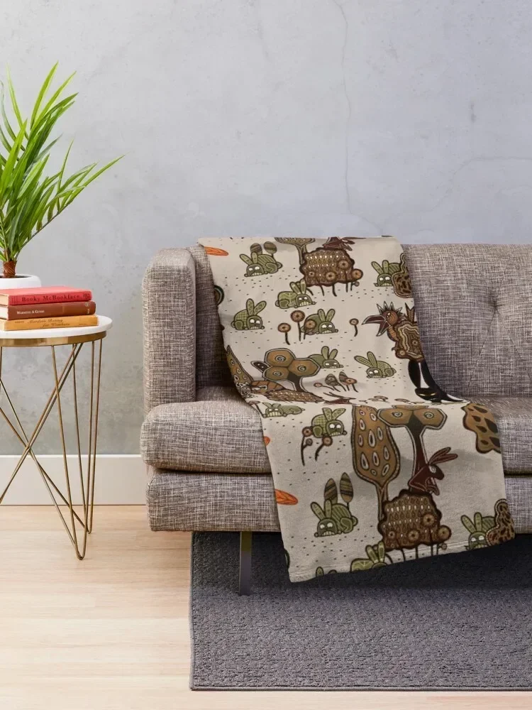 In The Beginning of the World - Watership Down Pattern Throw Blanket Flannel Fabric decorative Sofa Luxury St Blankets