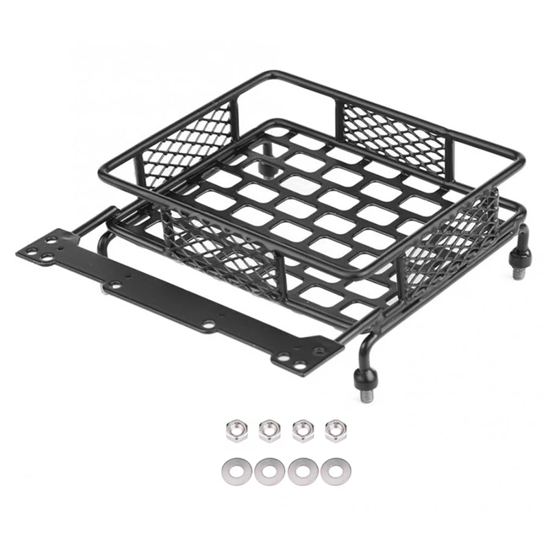 Metal 113X108mm Luggage Carrier Roof Rack Spare Parts For Axial SCX10 Traxxas TRX4 RC4WD D90 Tamiya CC01 1/10 RC Crawler Car