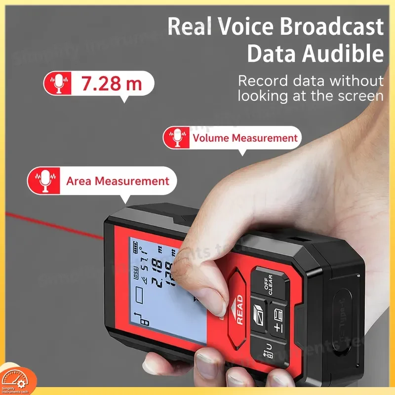 Laser Rangefinder Handheld Digital Distance Meter Infrared Measuring Tape Electronic Ruler for Construction Home Renovation