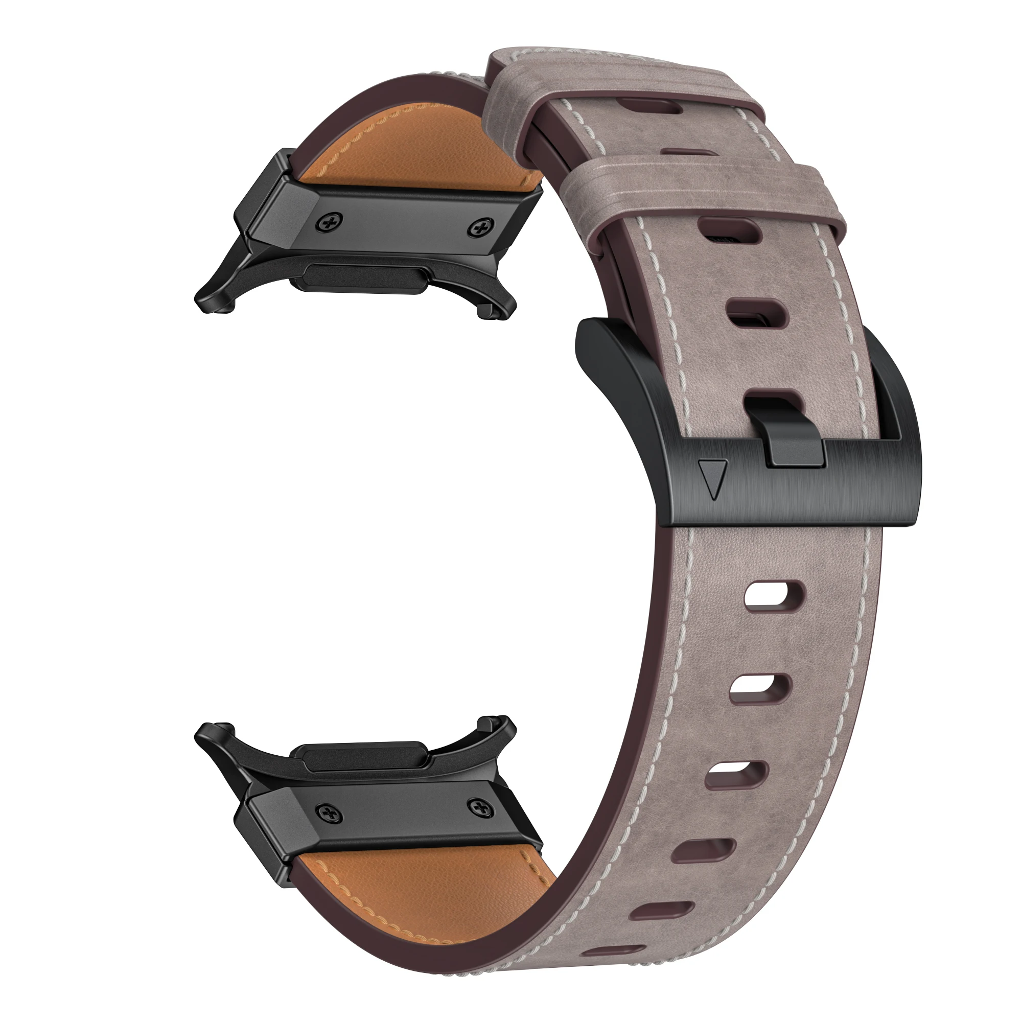 Metal+Leather Strap for Samsung Galaxy Watch Ultra 47mm 2025 Business Bracelet Accessories for Galaxy Watch 8-7 Ultra 47mm Band