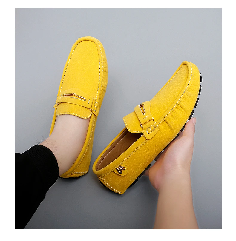 48 Extra-Large Size Matte Couple's Style Halloween Gift 2025 Autumn New Loafers British Style Slip-On Men's Driving Shoes Lightweight Non-Slip Casual Leather Shoes
