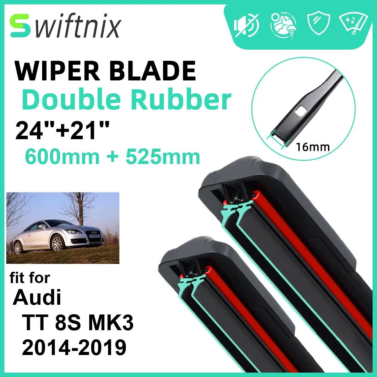 Car Wiper for Audi TT 8S MK3 2014-2019 24