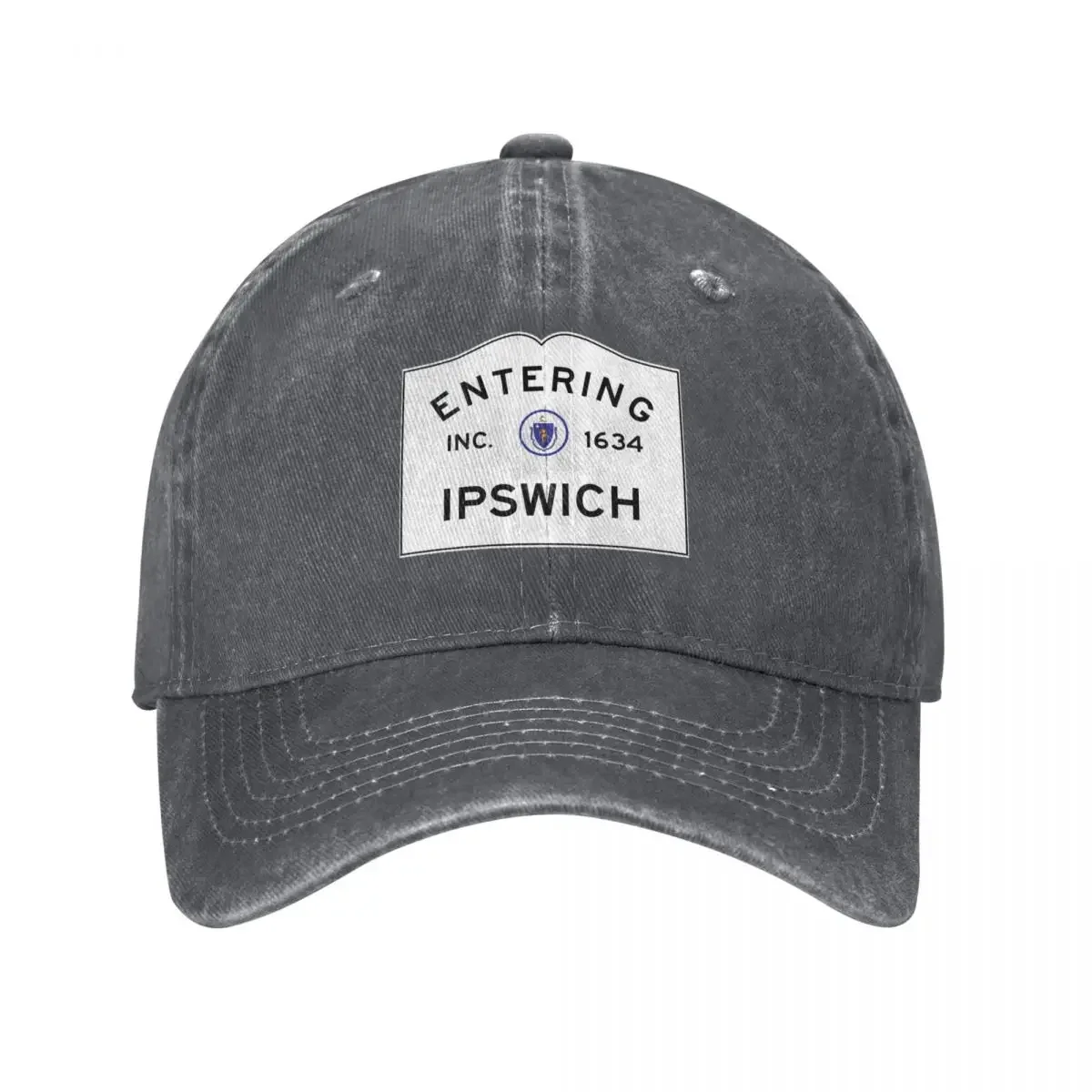 

Entering Ipswich - Commonwealth of Massachusetts Road Sign Baseball Cap New In Hat Hood Anime Caps For Men Women's