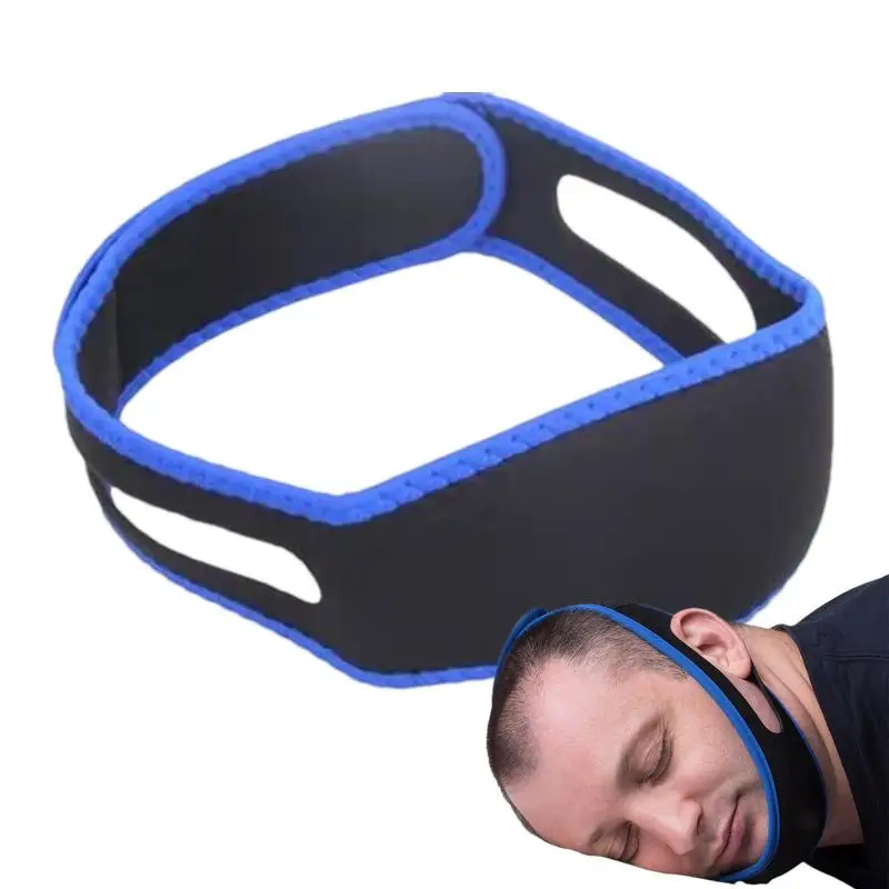 Sleeping Chin Strap Jaw Strap For Snoring Highly Elastic Closed Mouth Snore Stopping Head Strap Anti-Snore Chin Strap Adjustable