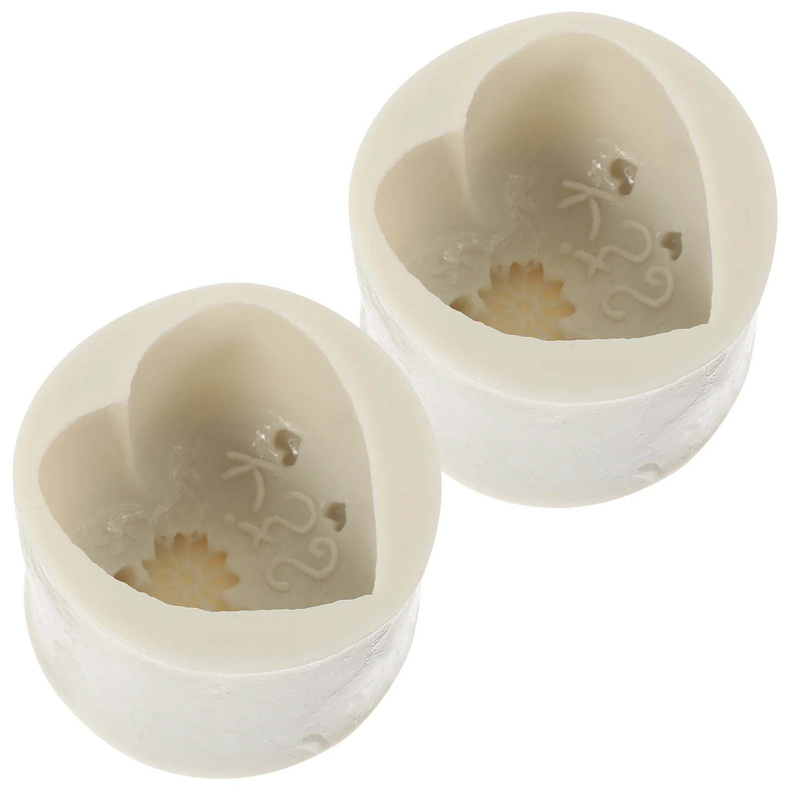 

2Pcs Heart Silicone Mold Flexible Non-Stick DIY Soap Chocolate Candy Baking Mold for Crafts Candy Mould