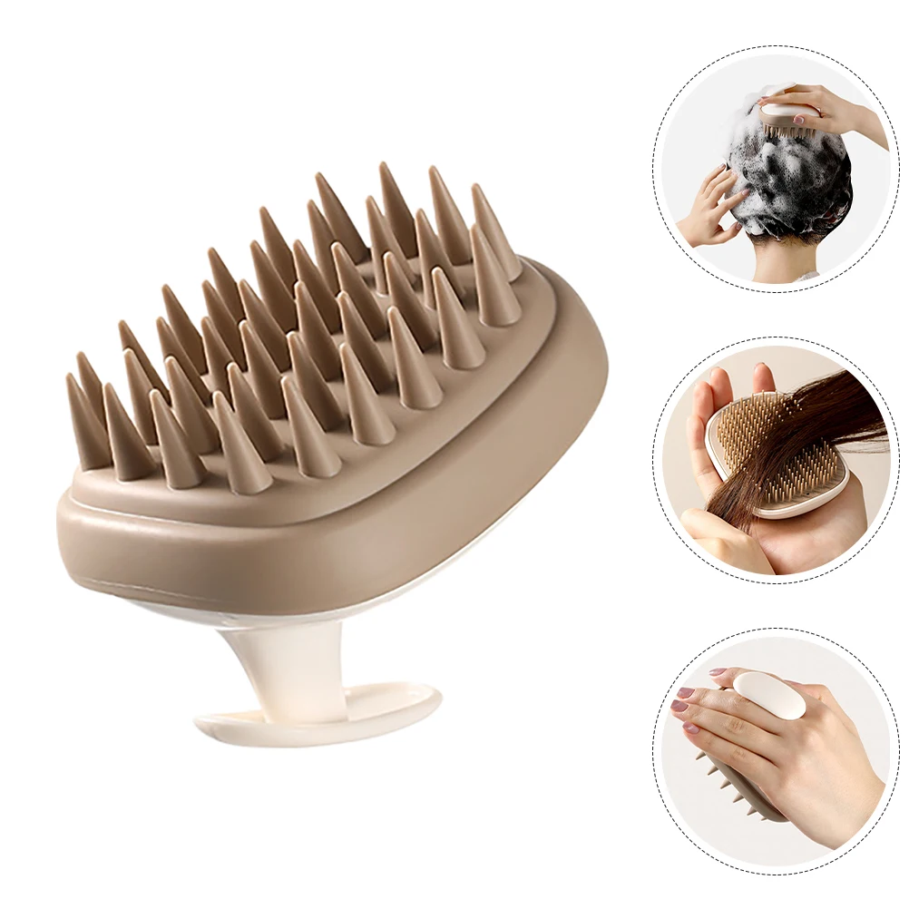 

Silicone Scalp Shampoo Brush Hair Scrubber Exfoliating Scalp Massager Shower Bath Dandruff Removal Tool Ergonomic Handle