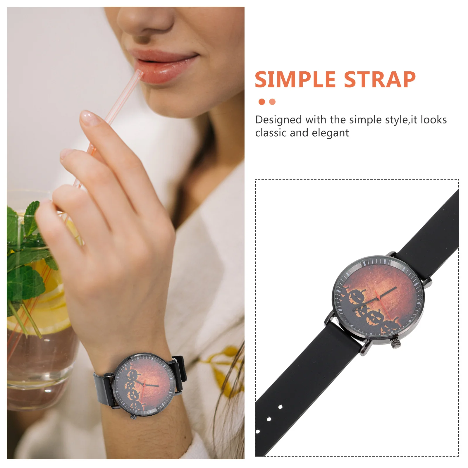 

Vintage Halloween Watch Festival Wristwatch Unisex Stylish Teenager Student Gift Halloween Themed Decor For Wedding Valentines