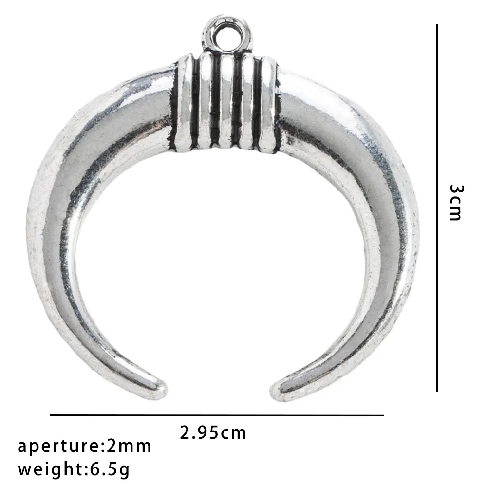 อุปกรณ์เครื่องประดับโลหะผสม DIY จี้พระจันทร์และพระจันทร์เสี้ยวย้อนยุค ต่างหู สร้อยคอ กำไลข้อมือ และจี้