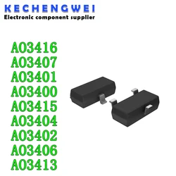 50pcs AO3407 SOT23-3 AO3400 AO3401 AO3402 AO3404 AO3406 A09T A19T A29T A69T MOSFET A79T AO3413 AO3415 AO3415A AO3416 SOT-23