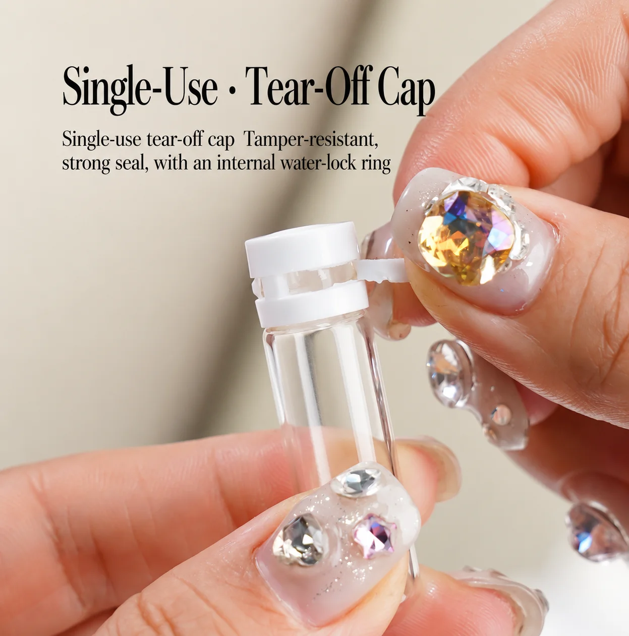 Mini Glass Refillable Bottle Portable Travel Cosmetic Bottle Glass Decanting Bottle Pull-Tab For Cosmetic Bag Skincare Decanting