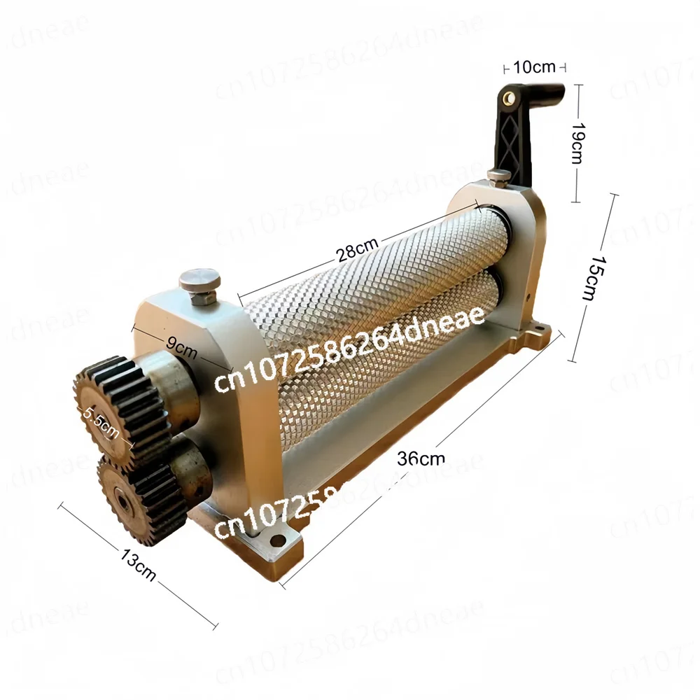 

Customized Cell Size 280mm Beeswax Foundation Rollers Machine Aluminum Alloy Beekeeping Foundation Embossing Machine