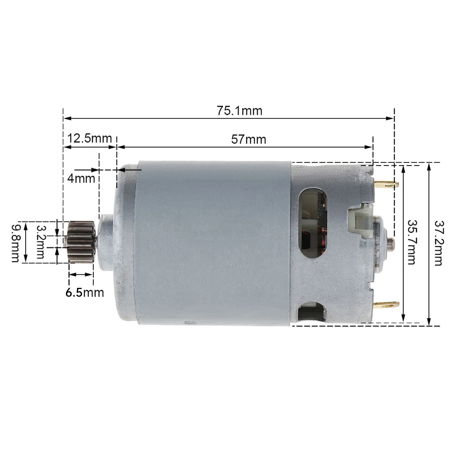 RS550 DC Motor 9.8mm 14 Teeth 10.8-25V 25000RPM High Speed Micro Motor for Lithium Electric Drill Saw Screwdriver RS 550 Motor