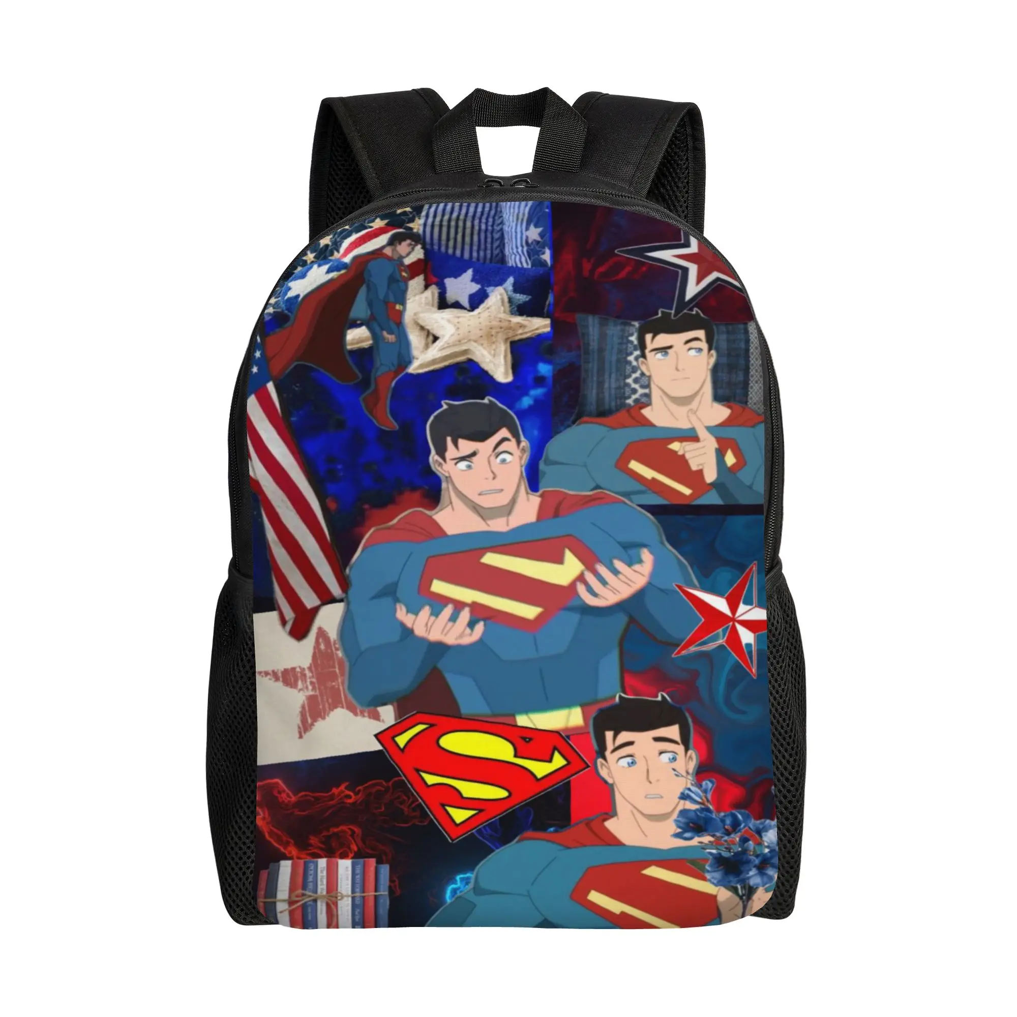 Storage Bag Back to school season Patriotic American Superman Graphic  Snack Storage Backpack