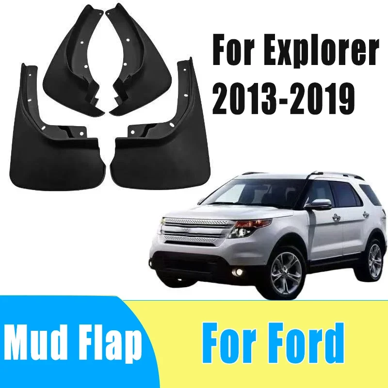 

4pcs Auto Tire Mudguard Waterproof Prevent Mud Splashing Car Mud Flap Fender Trim Accessories For Ford Explorer 2013-2019 2018
