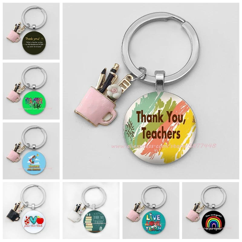 2022 Graduation Season Gift Keychain for Teacher Pen Holder Keychain Blessing Keychain for Teachers keyring keyholder key chain