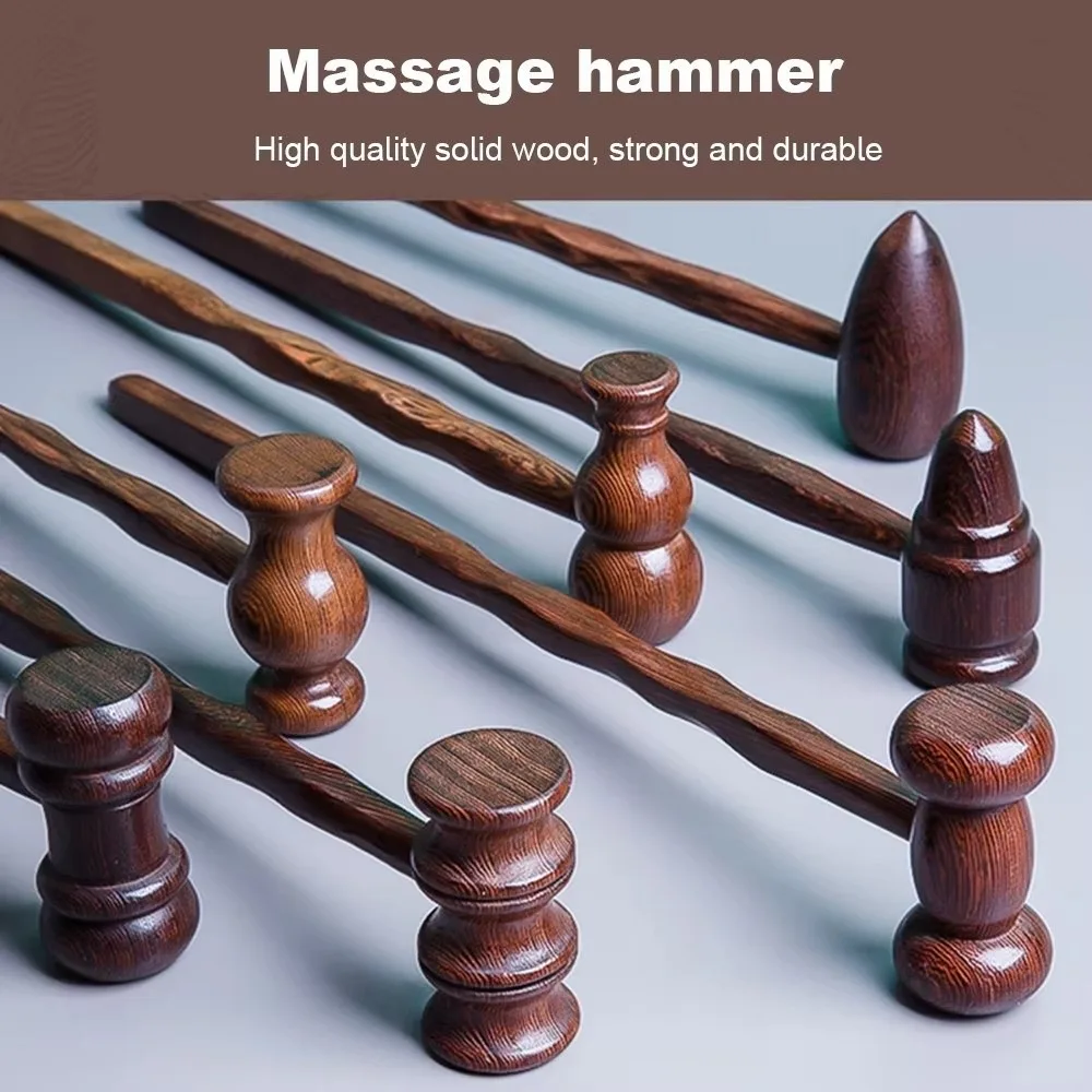 

Ergonomic Gourd Shape Wooden Massage Hammer Acupressure Massage Tool Back Massage Hammer Muscle Relief Roller Ball Hammer Back