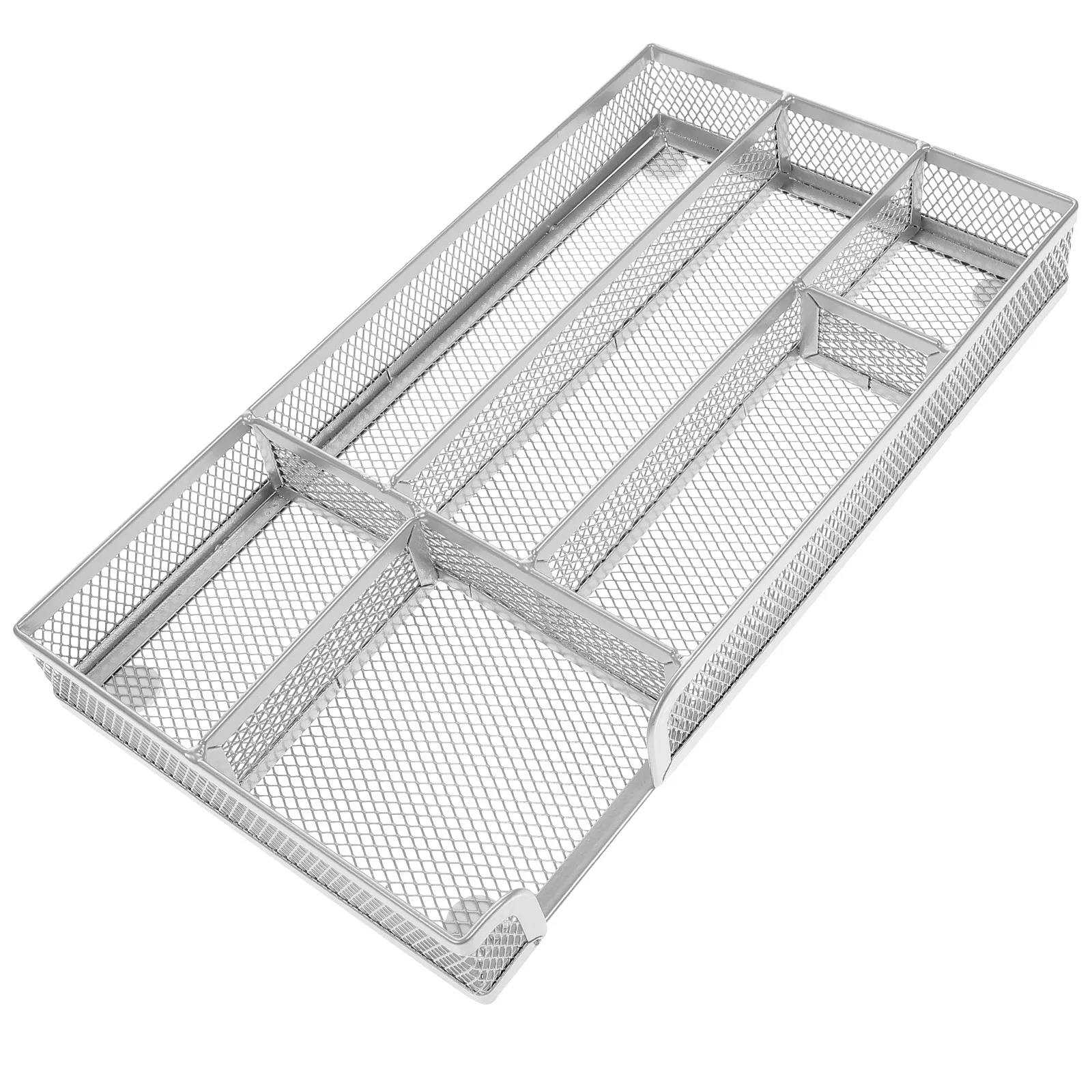

Metal Mesh Tray Drawer Organizer for Desk Storage Black Color Office Supplies Organization with Multi Compartments for Pens