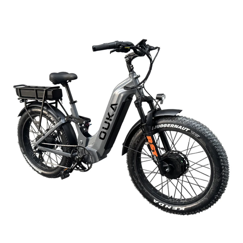 Hunter Camo Color Front and Rear Dual 52v 60v 750w 1000w 1500w Two Motor Long Range off Road AWD Electric Hunting Bicycle E Bike